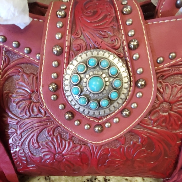 Montana West Conceal Carry Satchel w/Wallet - Picture 7 of 8